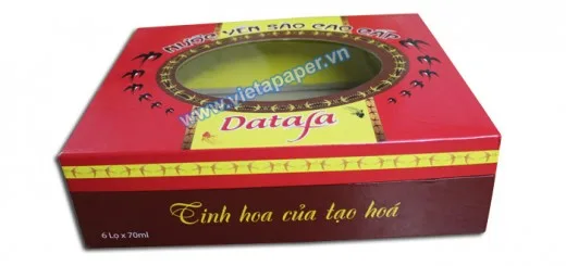 Hộp giấy cao cấp đựng yến sào Datafa 01
