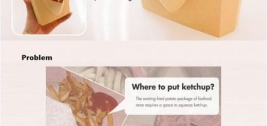 Hộp đựng khoai tây và ketchup 2 trong 1 rất tiện dụng
