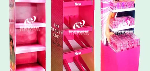 Kệ giấy trưng bày mỹ phẩm - mẫu 01